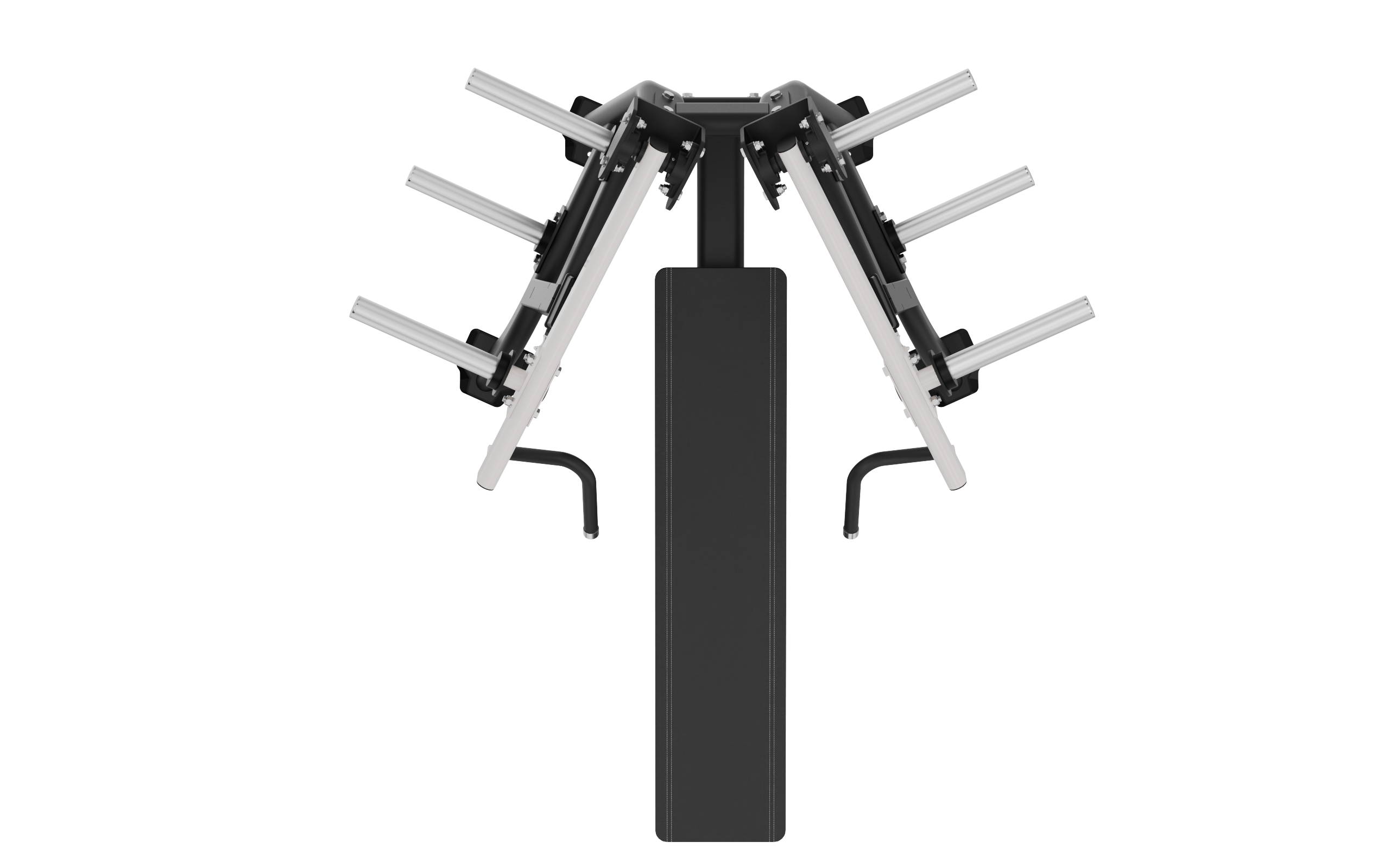每侧各两组铃片存储杆